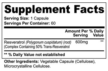Extra Strength Resveratrol 600mg | Biggest Flex Fitness